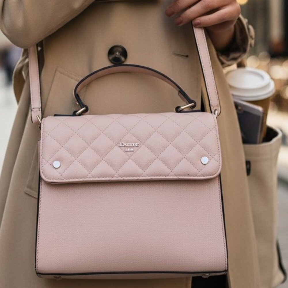 Dune London Quilted Crossbody Bag Blush Pink Convertible Shoulder Bag
